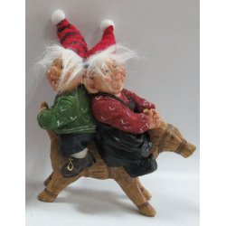 Strik nisser p dyr str. H22 x L19 cm mix